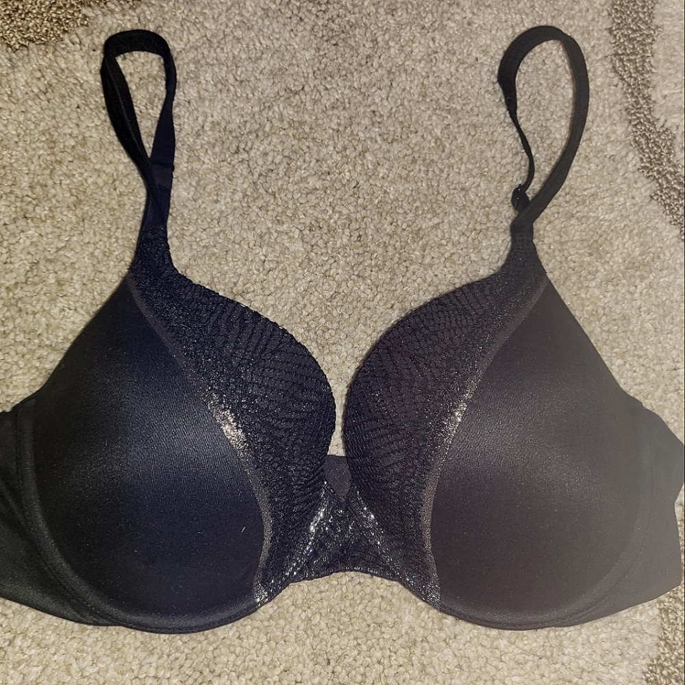 VS Body by Victoria Black & Silver Bra size 34D